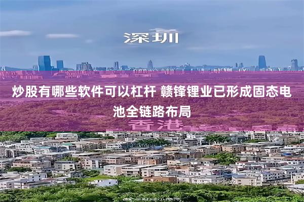炒股有哪些软件可以杠杆 赣锋锂业已形成固态电池全链路布局
